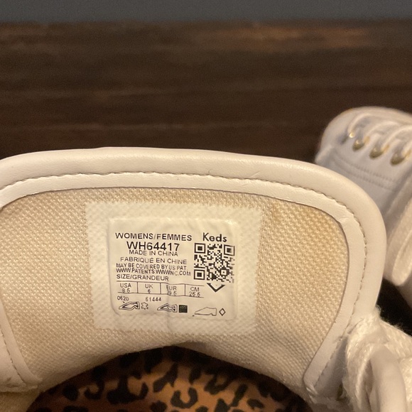 Leather Keds with Leopard Print Sole - Picture 6 of 8